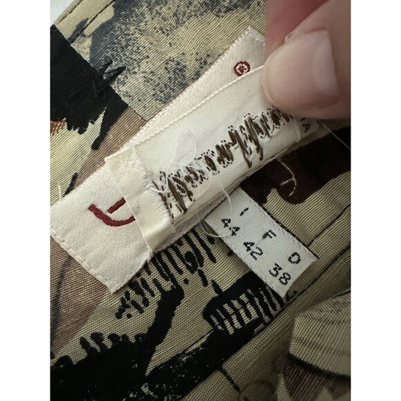 Byblos Maxi Skirt Size M Casablanca Theme Pleated Linen Button Front Waist 30” - Picture 11 of 11